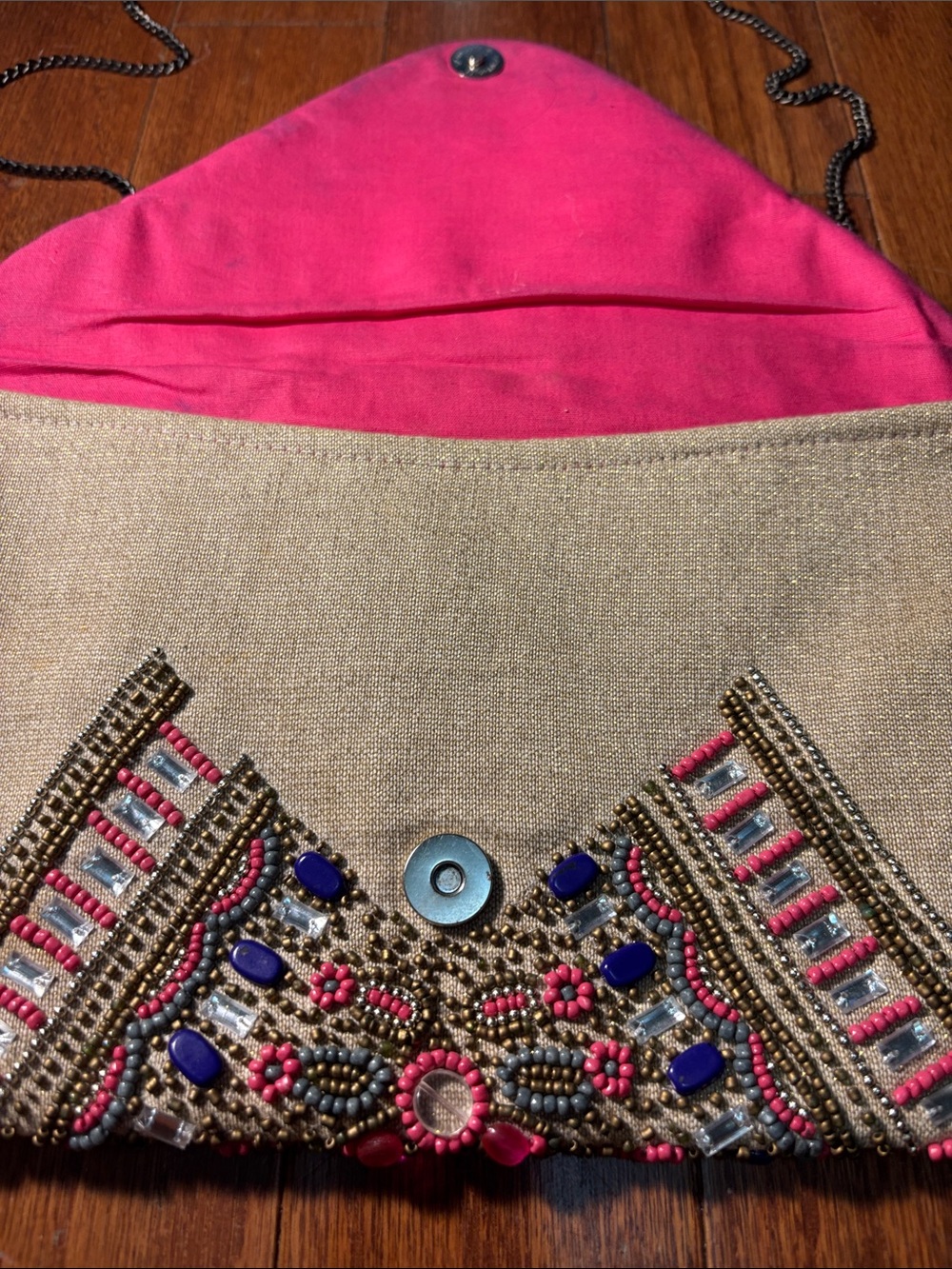 Handmade Beaded Boho Clutch EUC - Picture 8 of 10